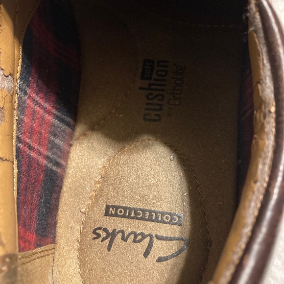 Men's Size 8 Clarks Collection Soft Cushion With Ortholite Loafers Brown - Picture 2 of 11
